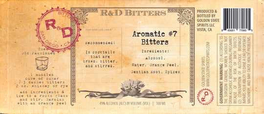 Aromatic #7 Bitters by R&D Bitters Co