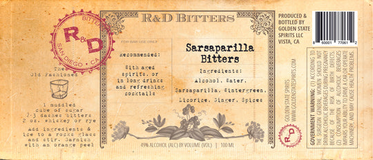 Sarsaparilla Bitters by R&D Bitters Co