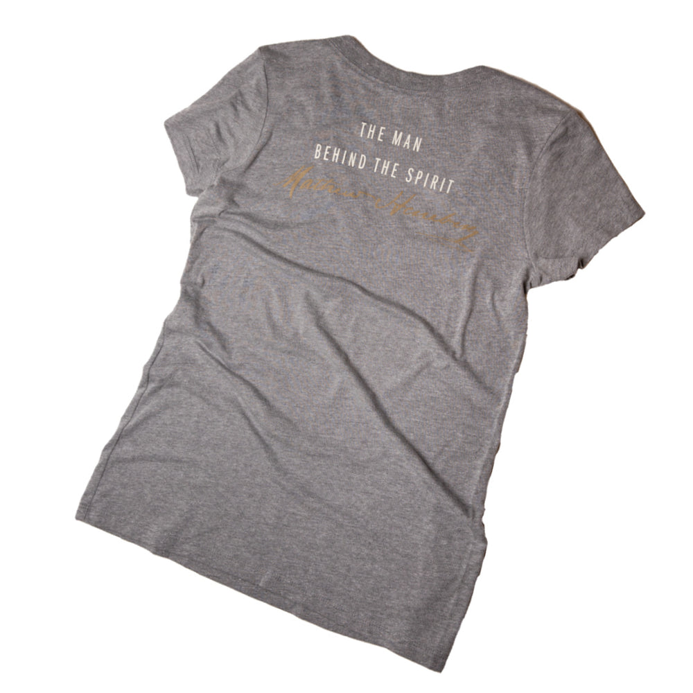 Henebery Short Sleeve Womans V-neck - Heather Gray